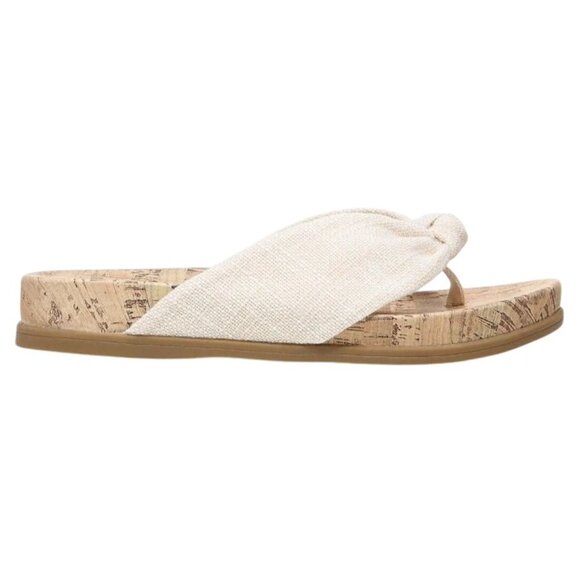NEW Life Stride Womens Happy Slip-On Cork Thong Sandals Off-White/Cream Size 8.5 - Picture 3 of 12